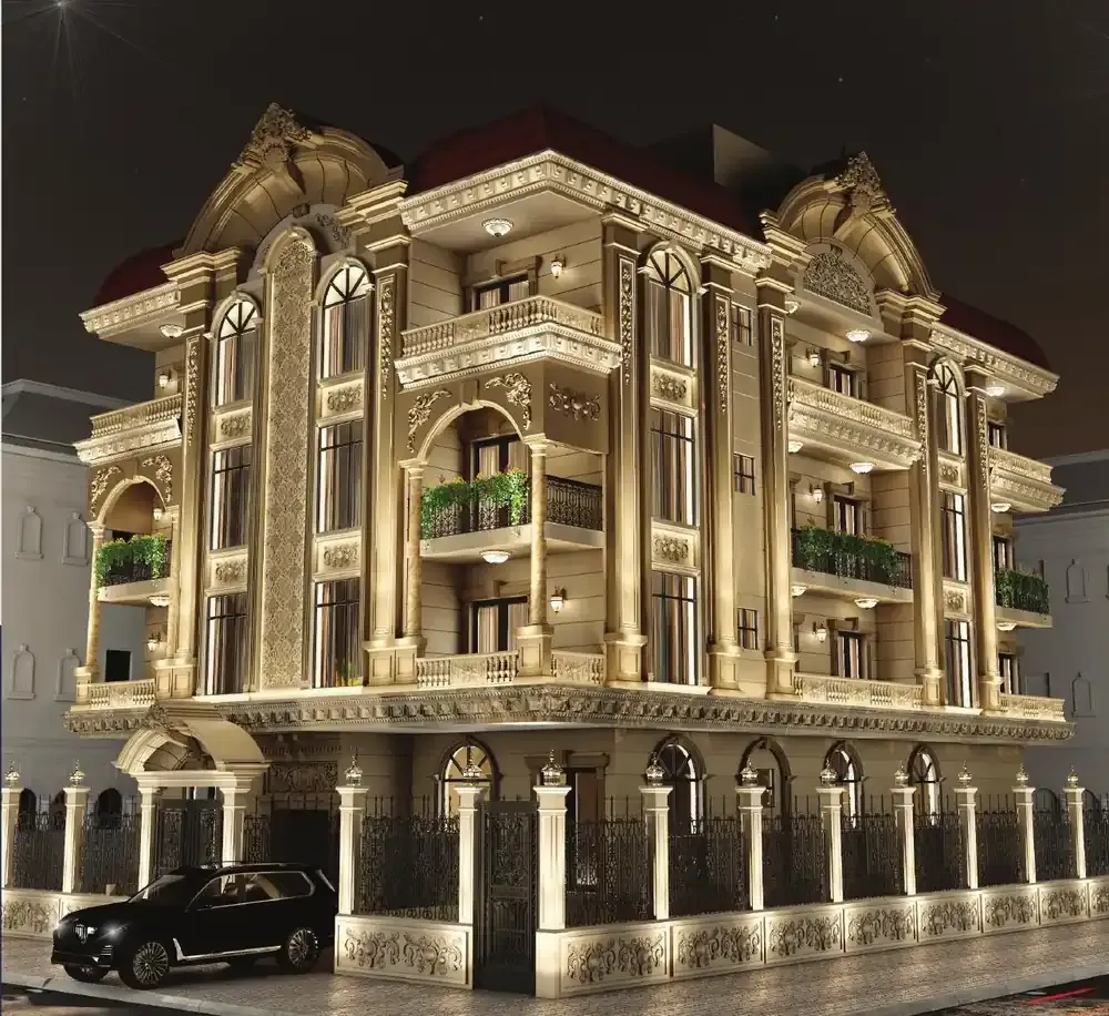 E72 — The North House — Facade at night