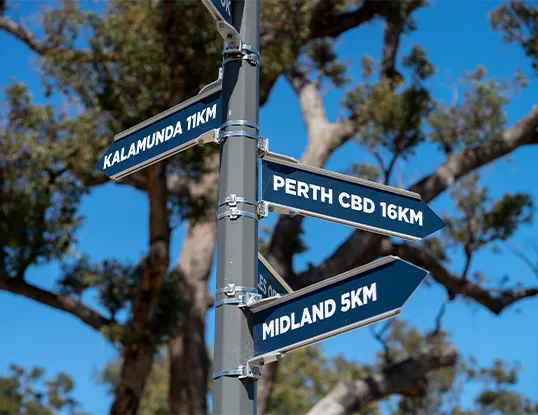 Street name light post