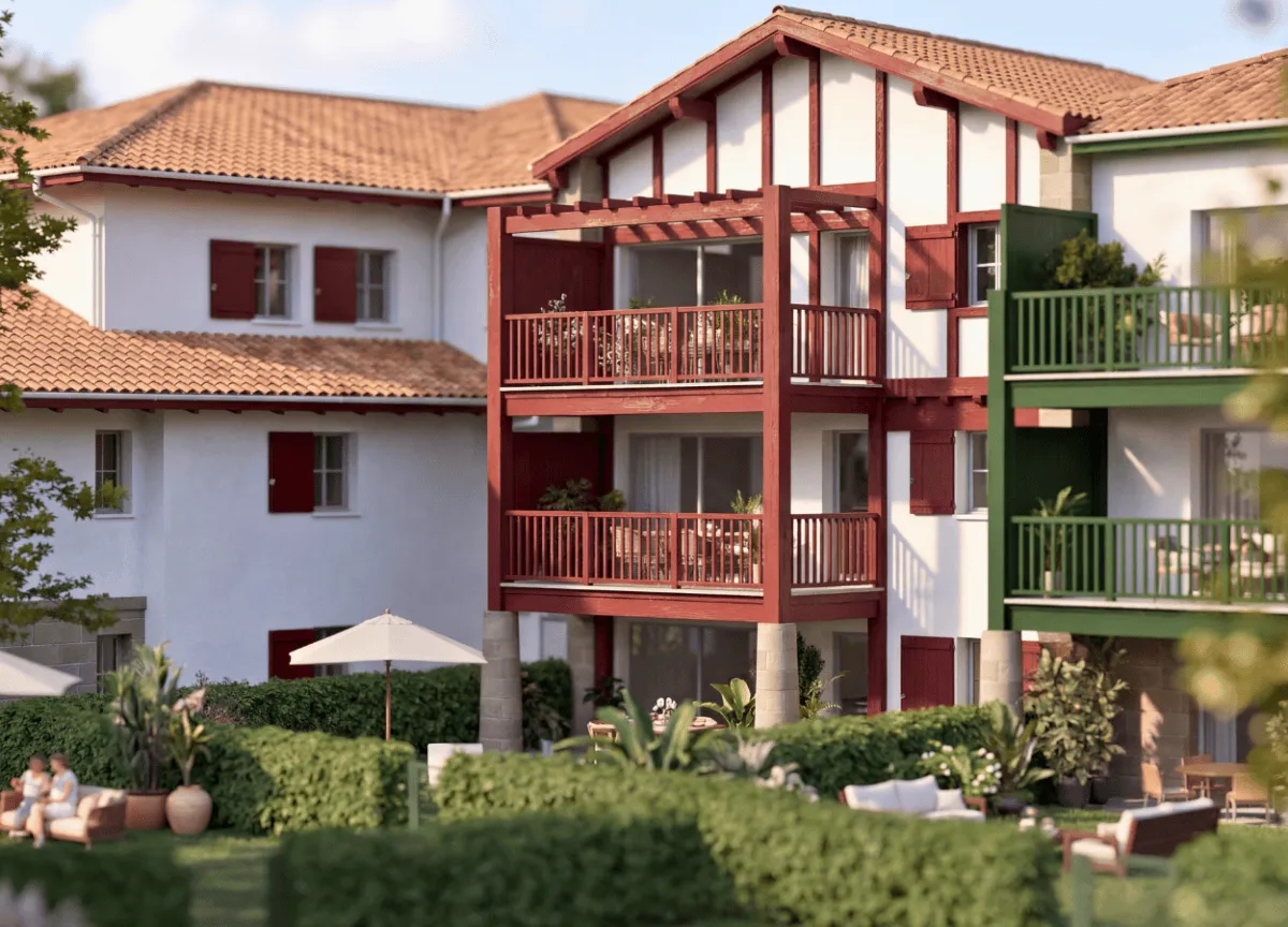 Programme immobilier neuf Goiz Argi à Bardos résidence à taille humaine et appartements dans un cadre verdoyant proches de Bayonne