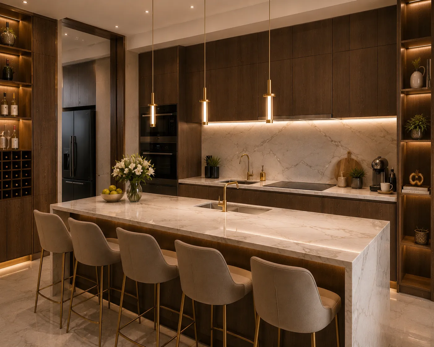 Artistic impression of the Grand Sultan Neptune open kitchen