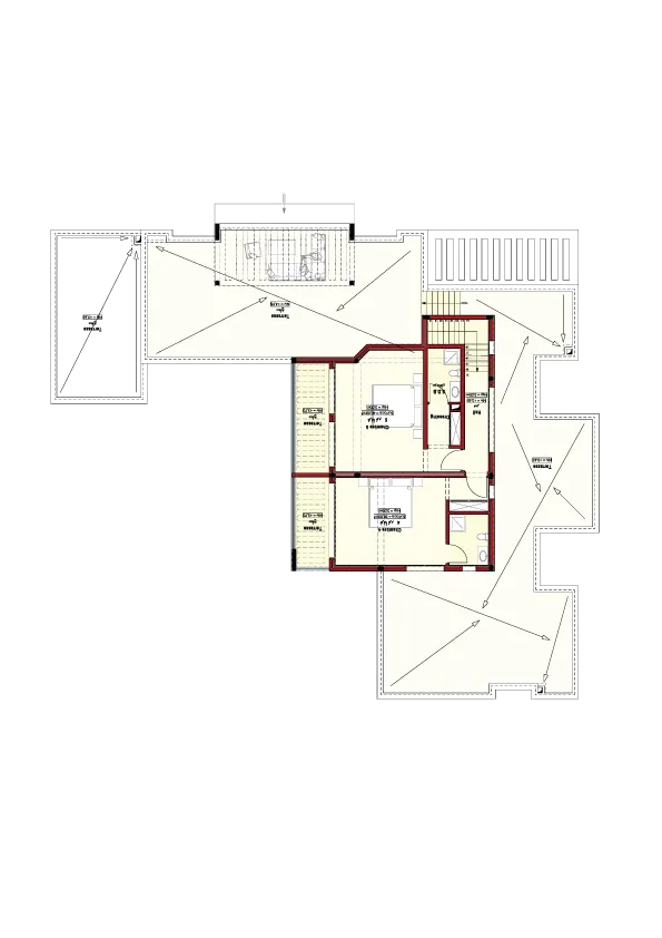 Plan floor luxury villas B with swimming pool for sale in Marrakech