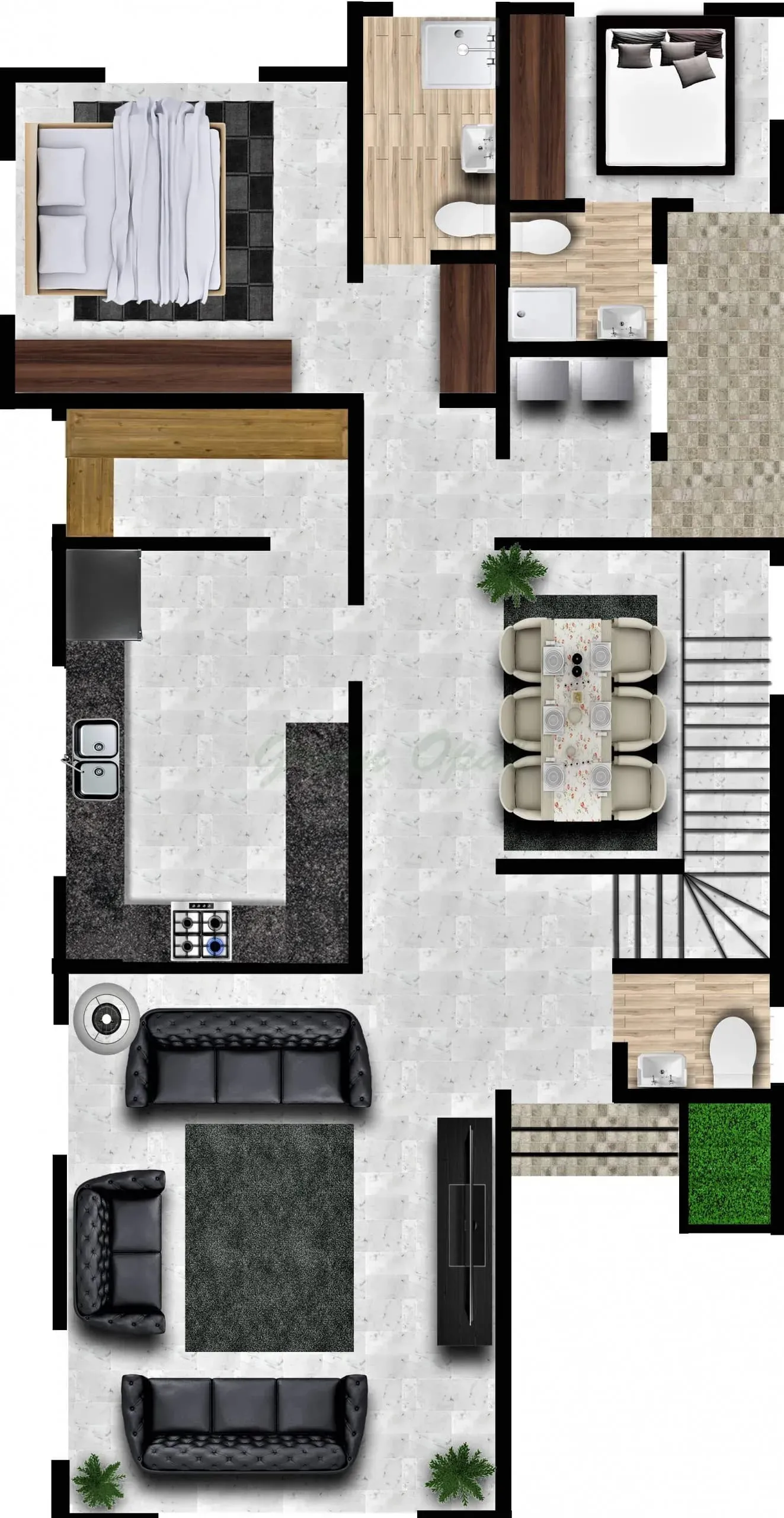 Five-Bedroom Mansion floor plan 1