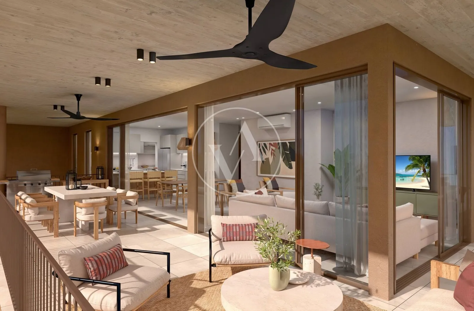 Penthouse Smart City – 2 chambres – Anse la raie