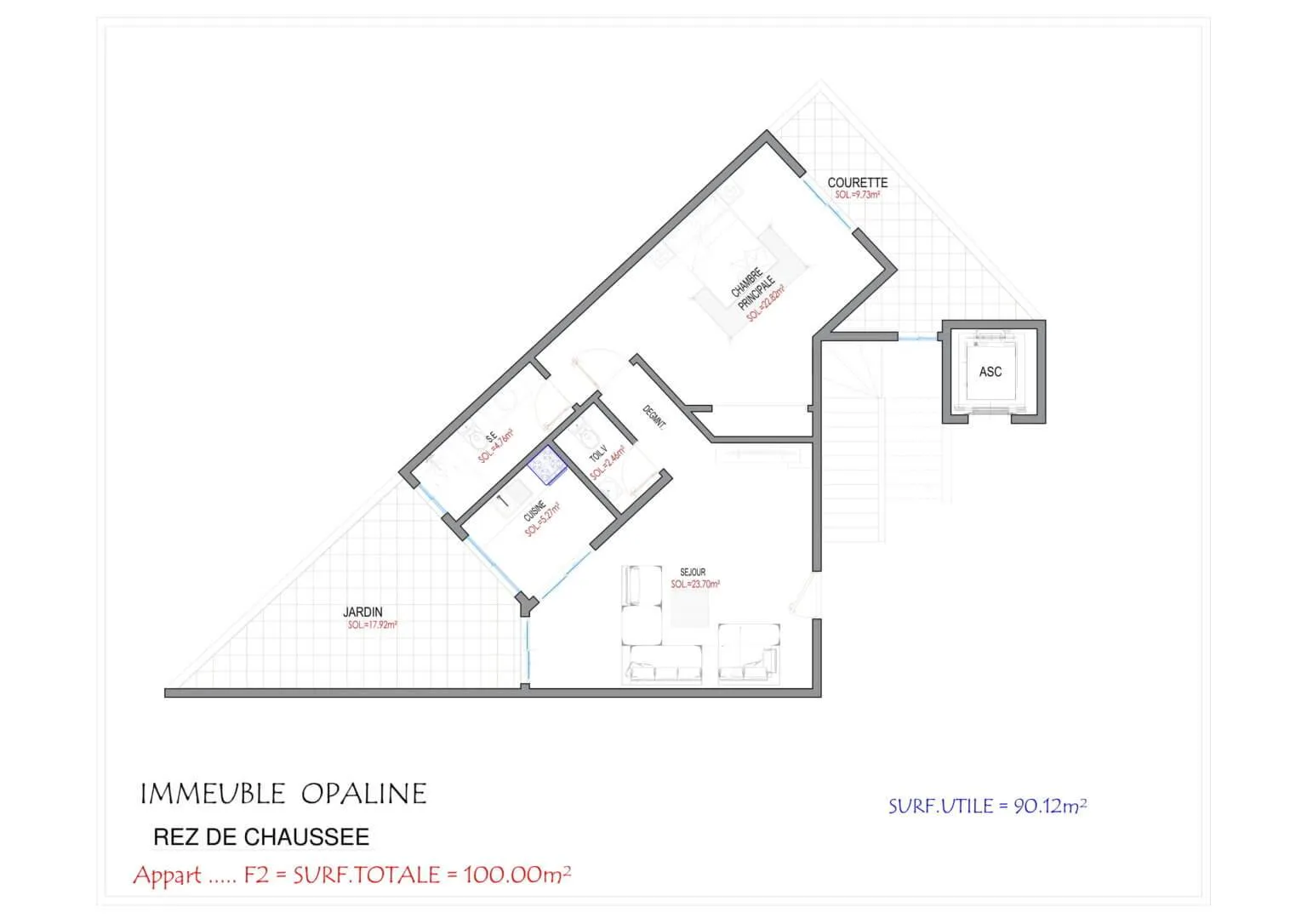 Type F2 100 m²