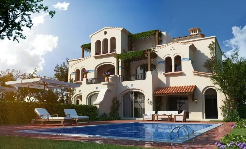 Jewar Twin Villa type two back view