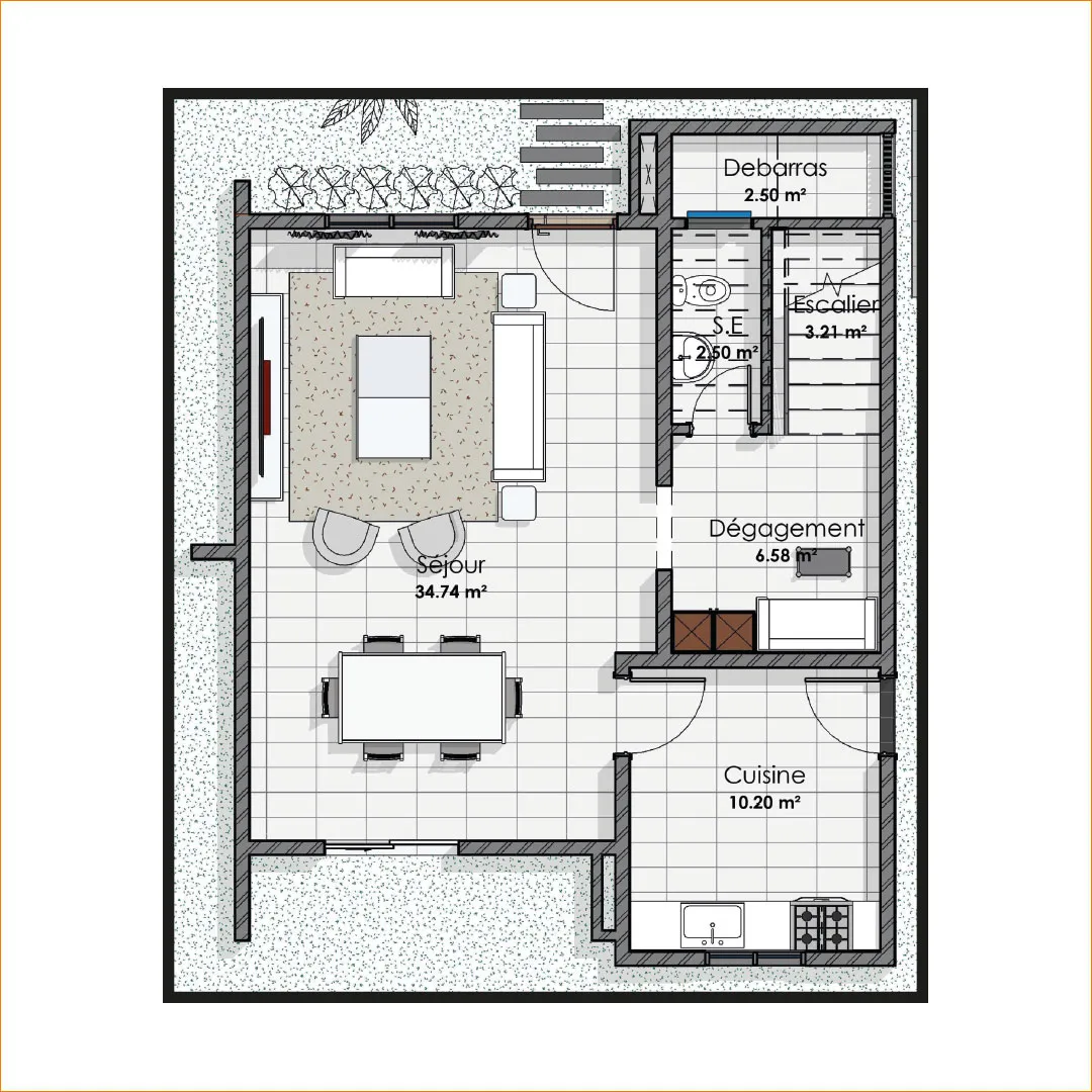 Villa duplex individuelle 4 pièces sur 250 m2 Kotibé