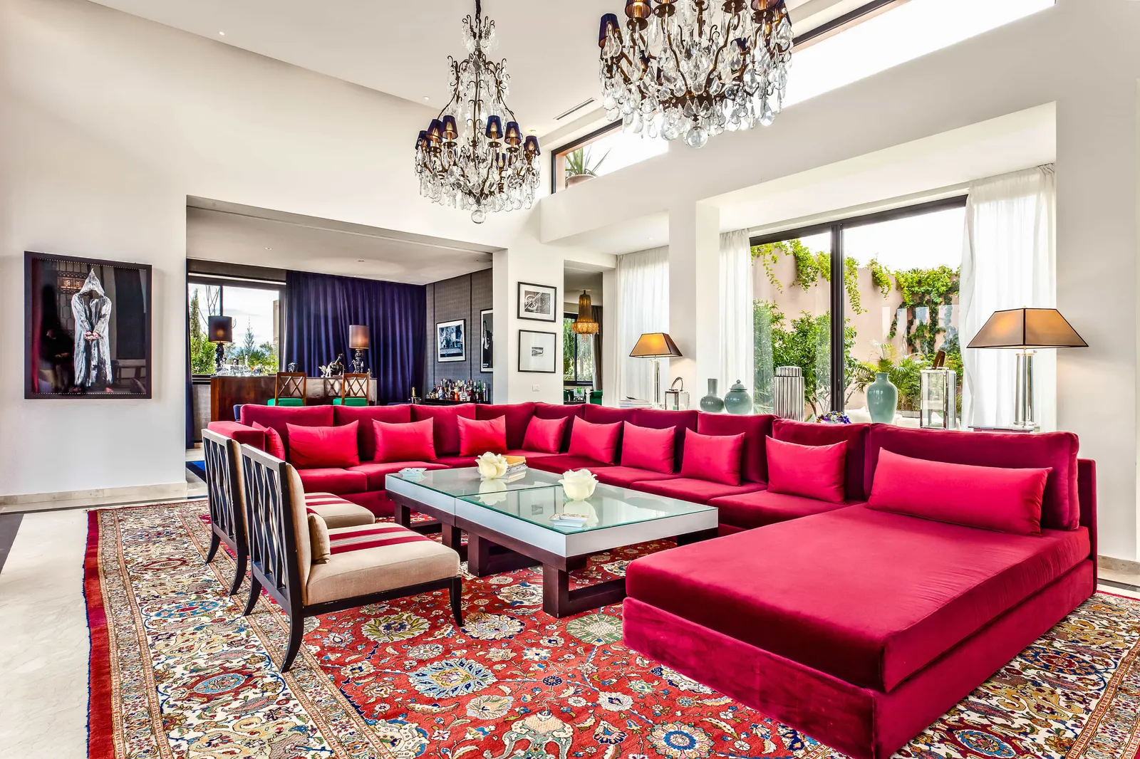 AL MAADEN GOLF RESORT MARRAKECH : Grand salon de la villa