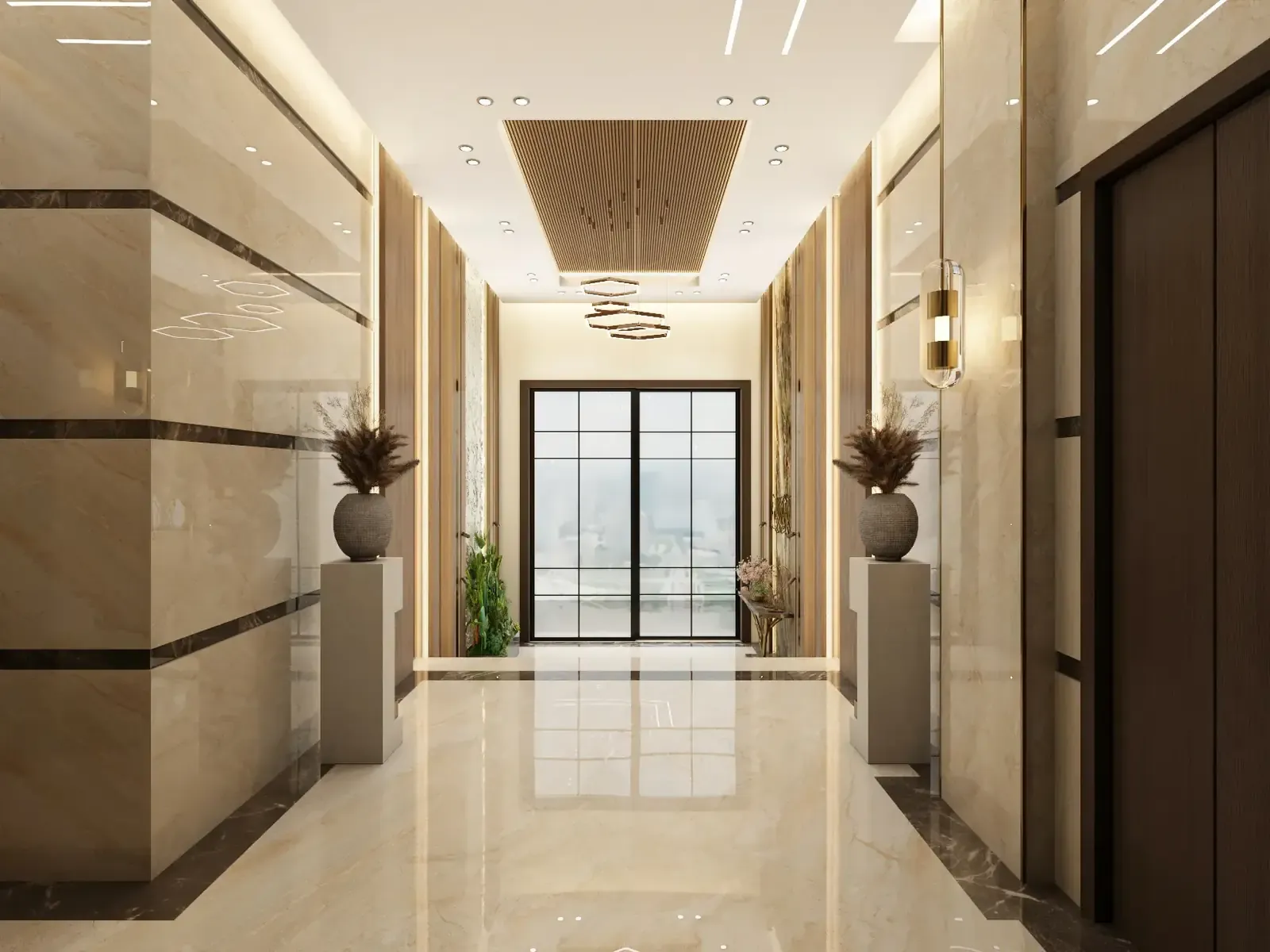 F-140 — New Cairo — Entrance hall with city views