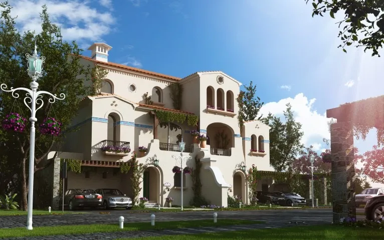 Jewar Twin Villa type two front view