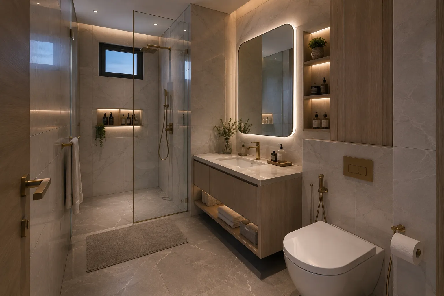 Alternative bathroom artistic impression at Grand Sultan Mercury