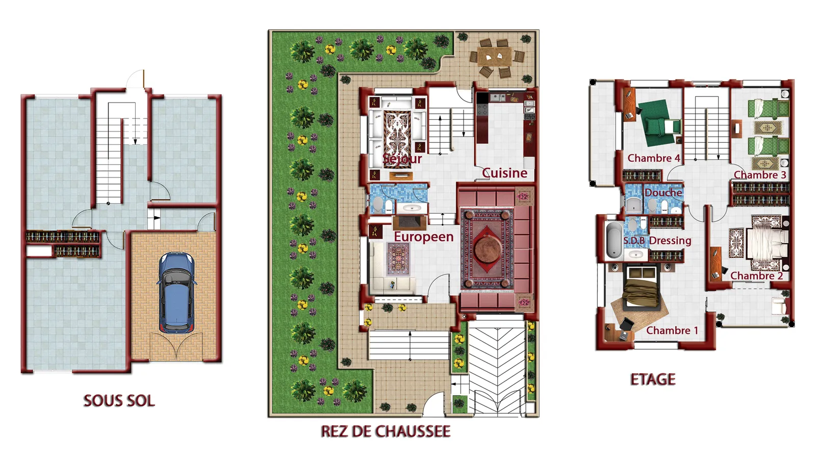 Les jardins riyad toulal - plan -