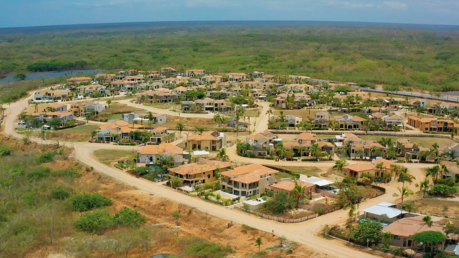 Lotissement vue drone Korhogo CSAI quartier résidentiel