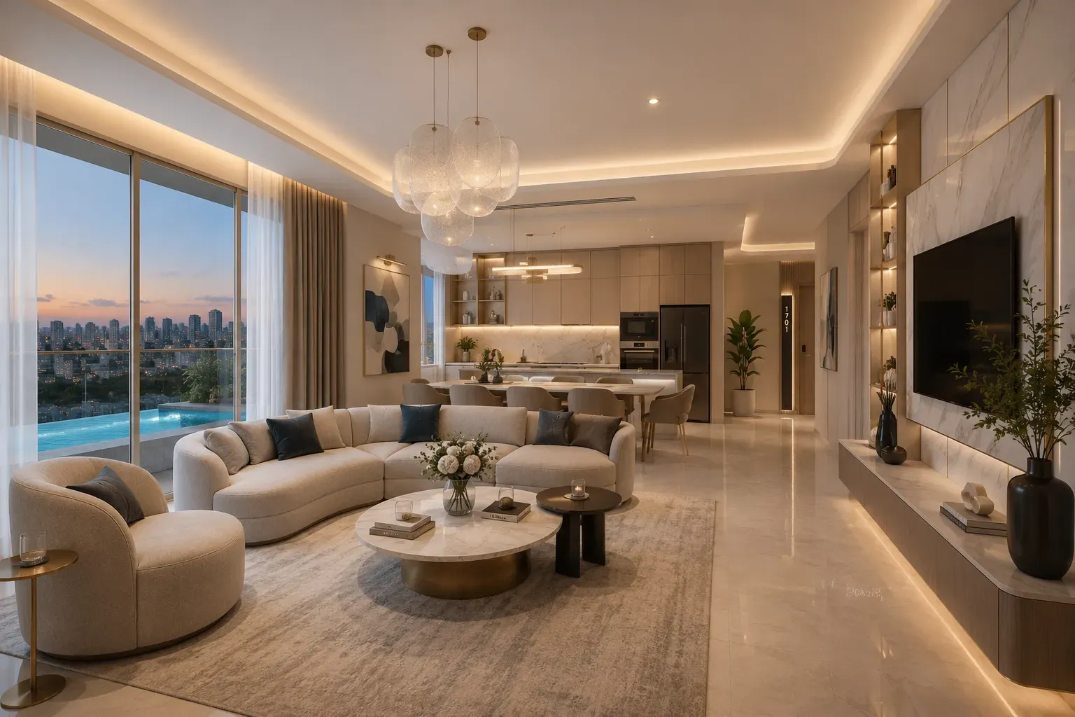 Artistic impression of the Grand Sultan Mercury living room