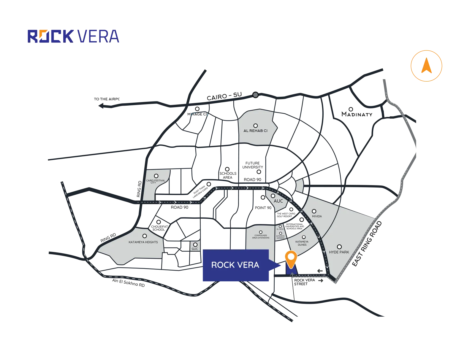 Rock Vera plaza map