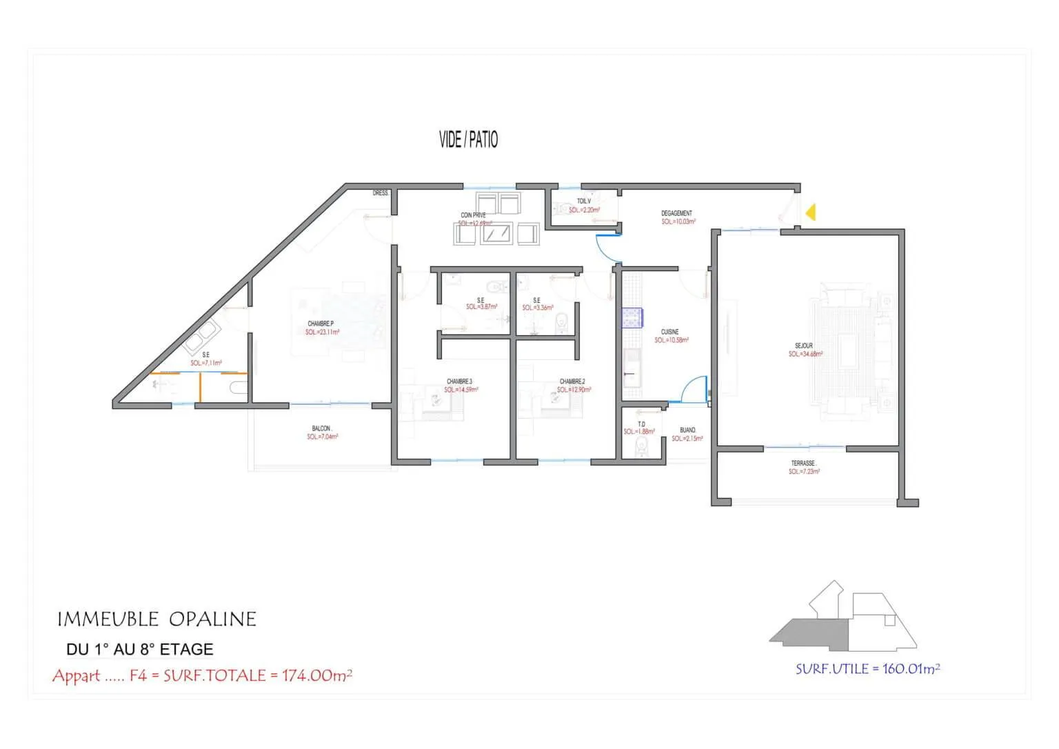 Type F4 174 m²