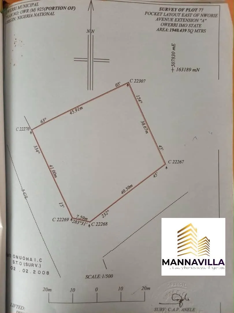 Prime 4 Corner Plots of Land in World Bank, Owerri – Perfect for Hotel, or Dream Home