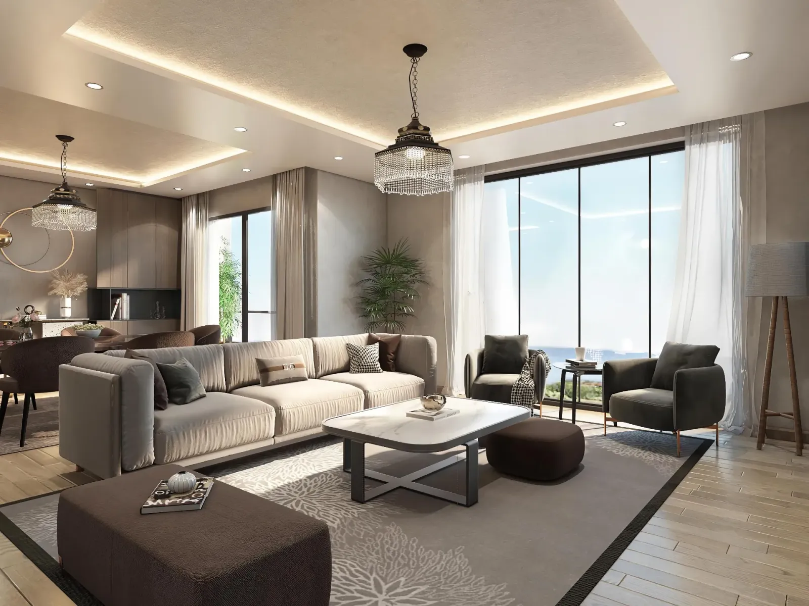 78 Platinum Residency spacious lounge interior South C Nairobi - Barre Homes
