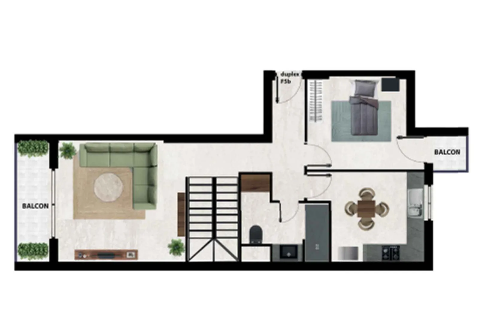 Duplex F5 Résidence GUADALEST