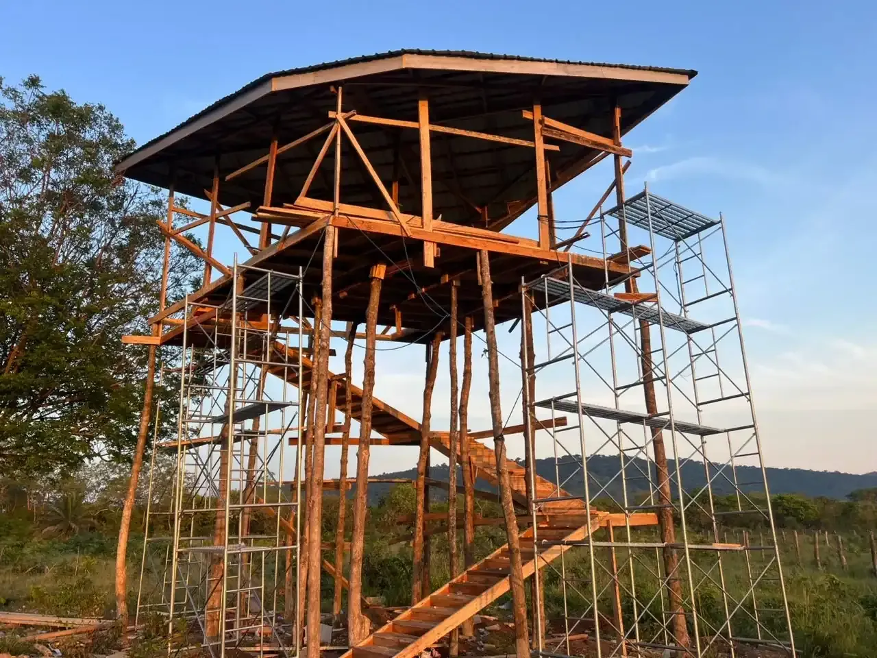 Farm Sky-Summer Hut