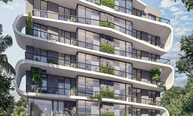 Type B residential building visual inside Belva