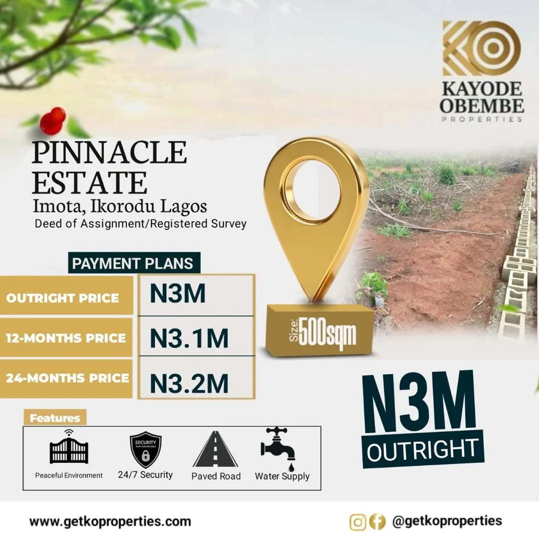 Pinnacle Estate – Imota, Ikorodu, Lagos