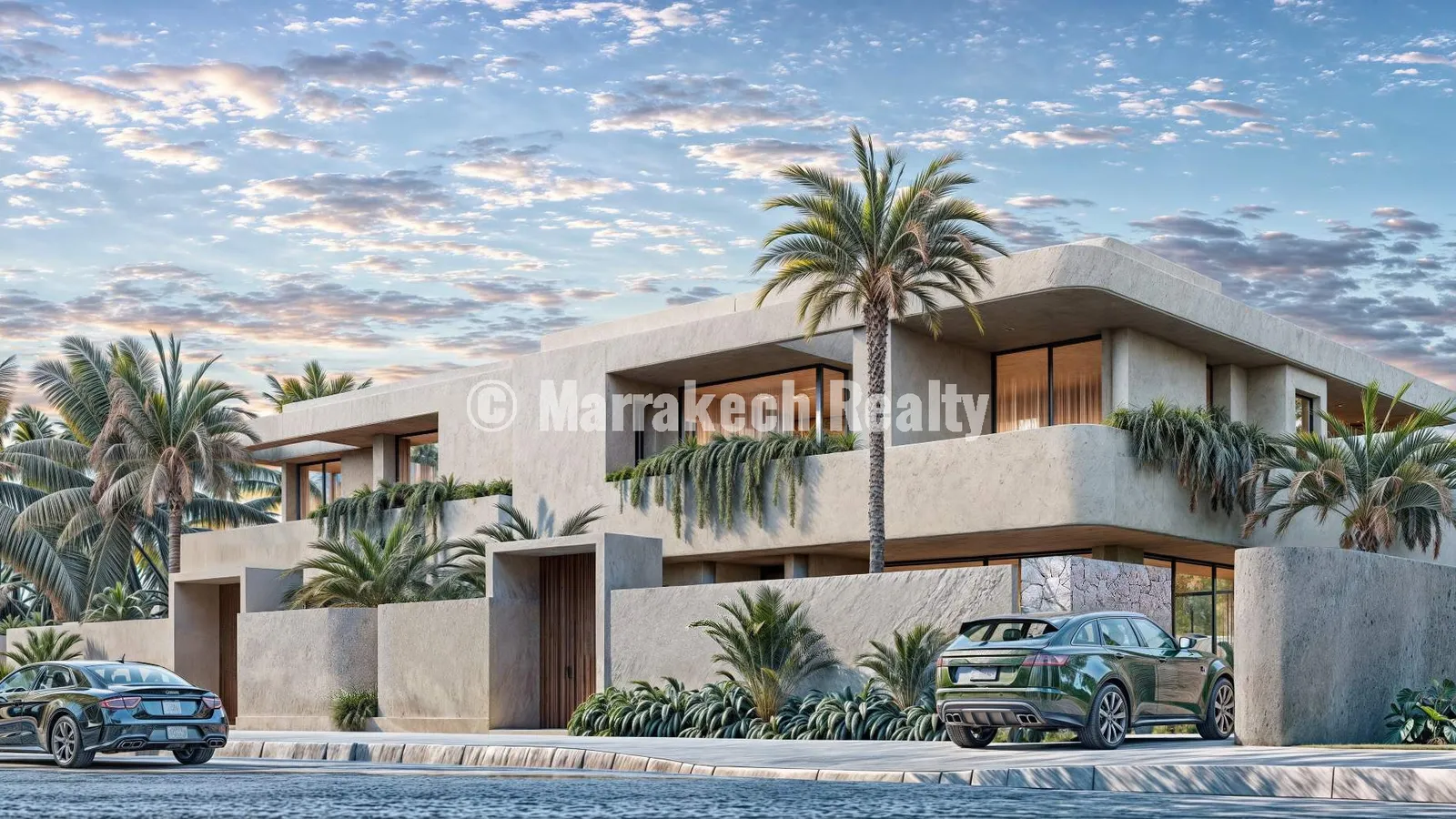 Villas Haut Standing Jumelées et Isolées avec Lagon d’Exception Route d’Amizmiz à 8 Min du Morocco Mall