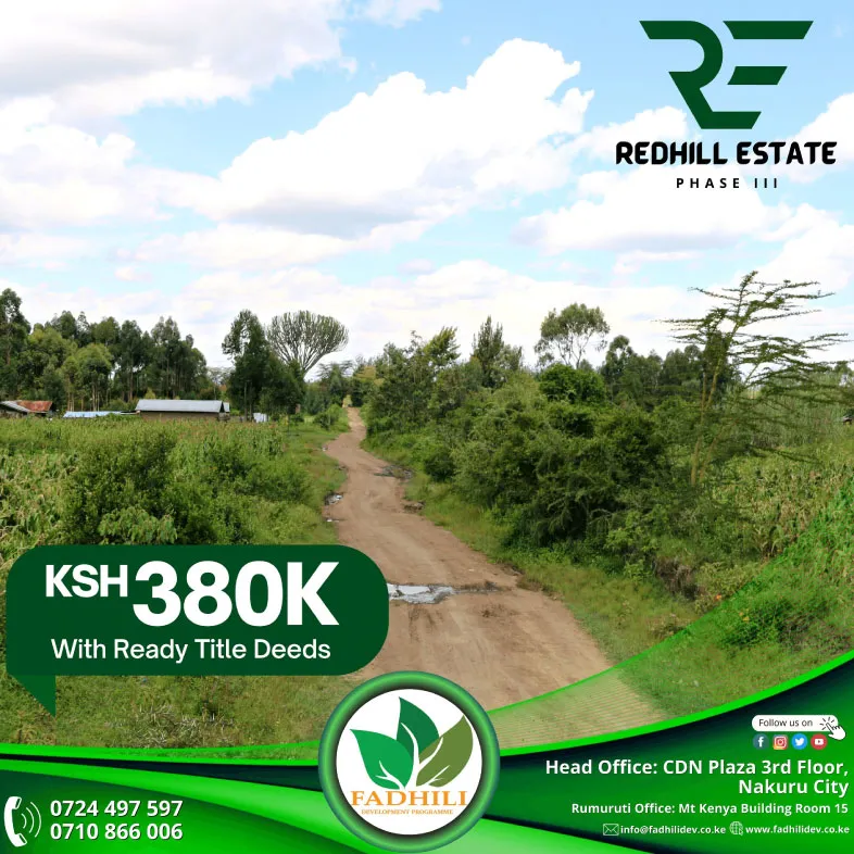 Redhill Estate Phase Three – Prime 1/8th Acre Plots in Nakuru — Nakuru