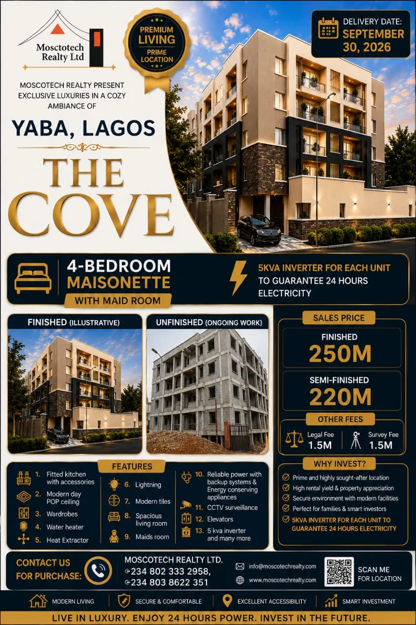 THE COVE, YABA — Lagos
