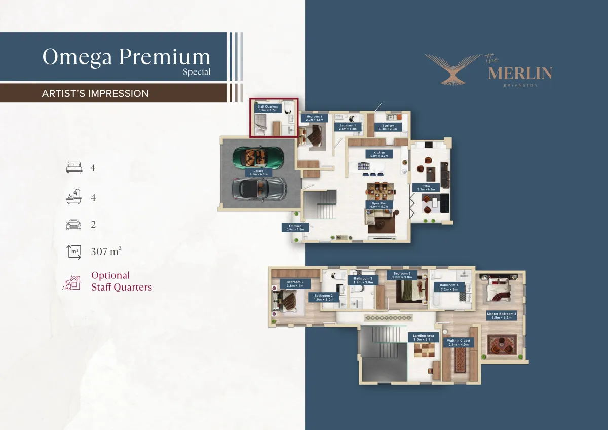 The Merlin – Omega Premium 4 Bedroom Home