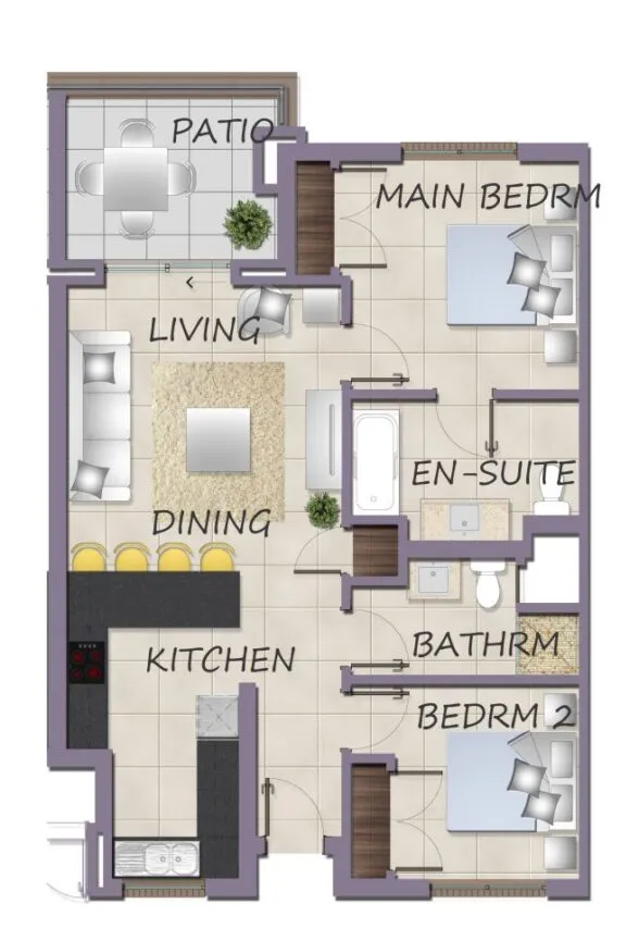 ECO PARK EAST 2 bed 2 bath