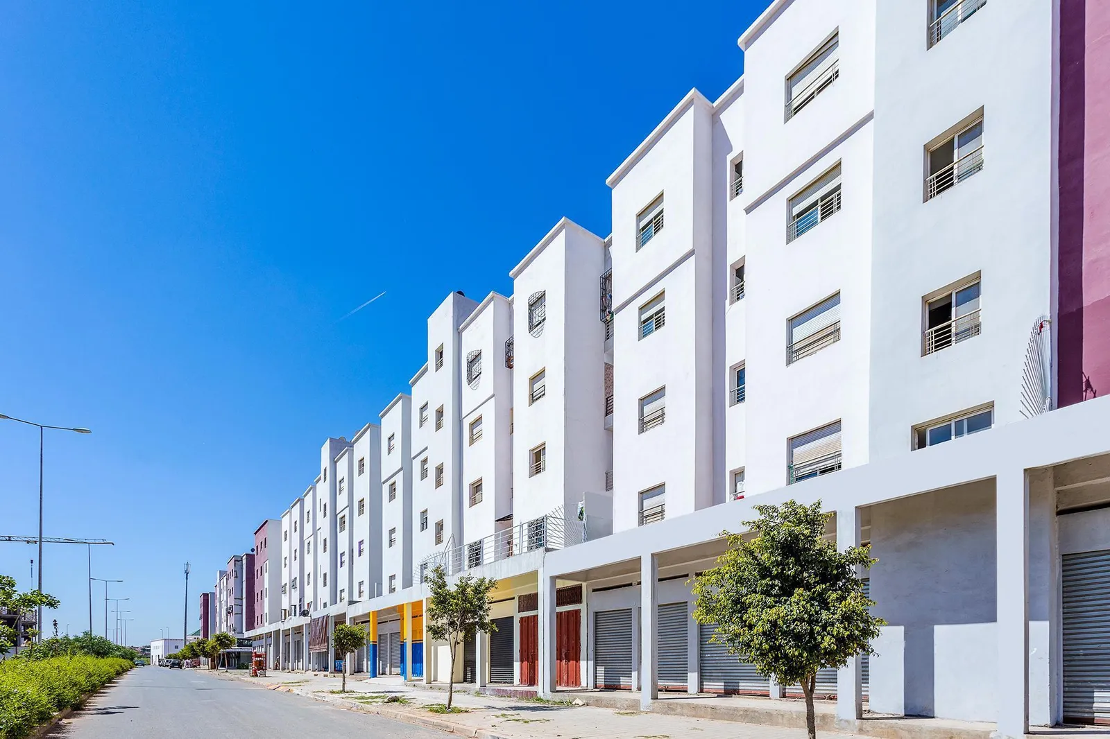 RIAD ECHELLALATE : Façade des RC+4 à Challalate