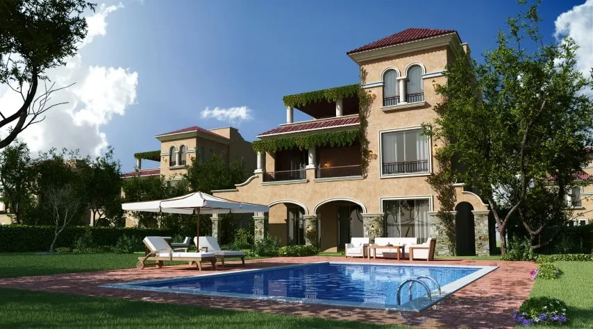 Jewar Twin Villa type three back view