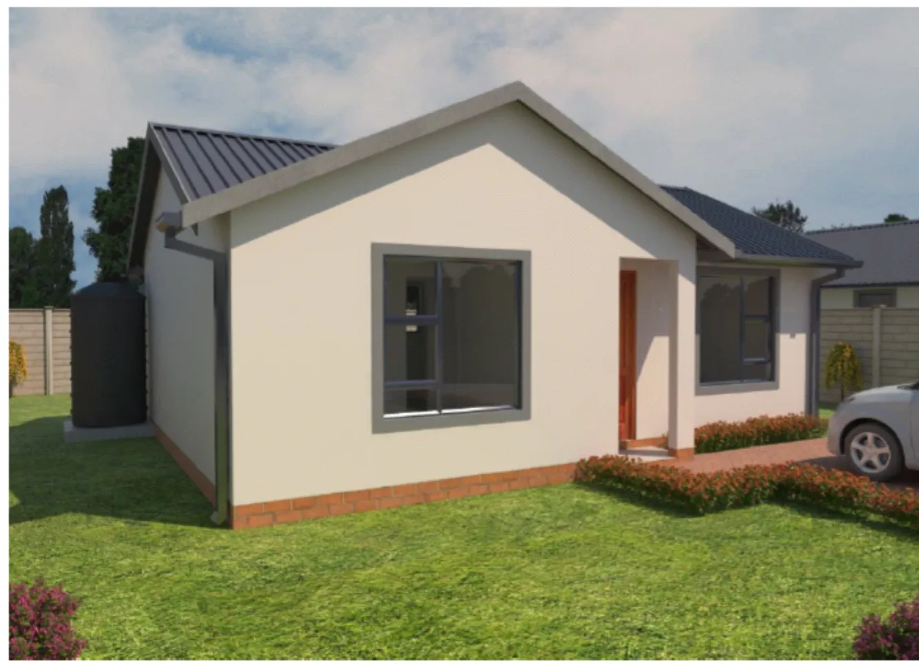 3D views of 2 Bed unit A - 1