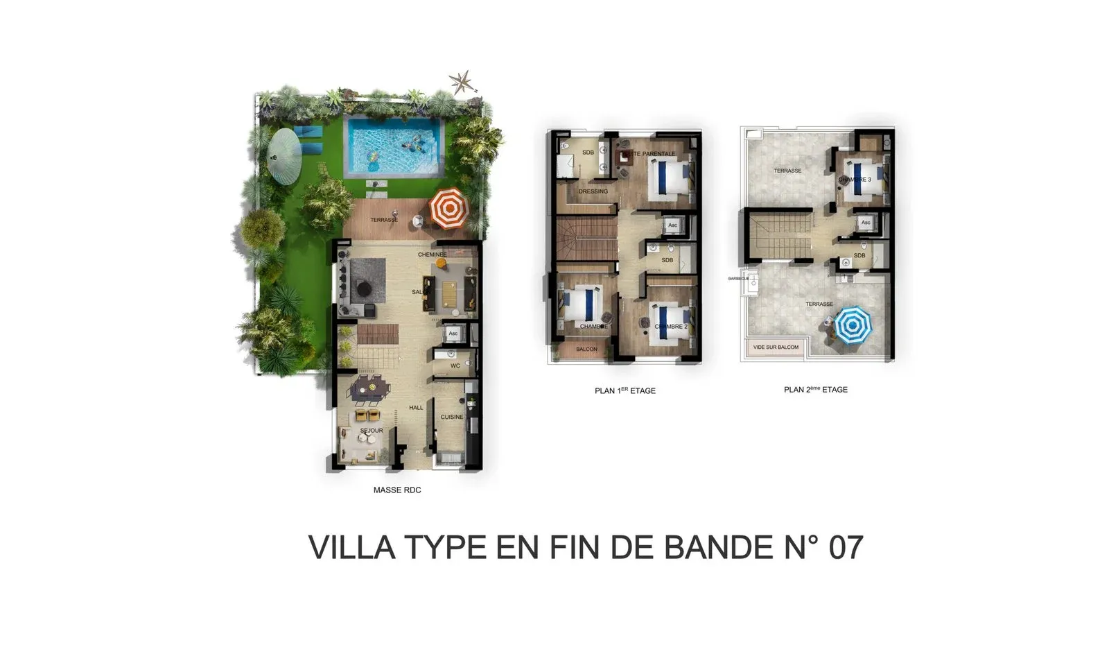 Villa type en fin de bande N 07