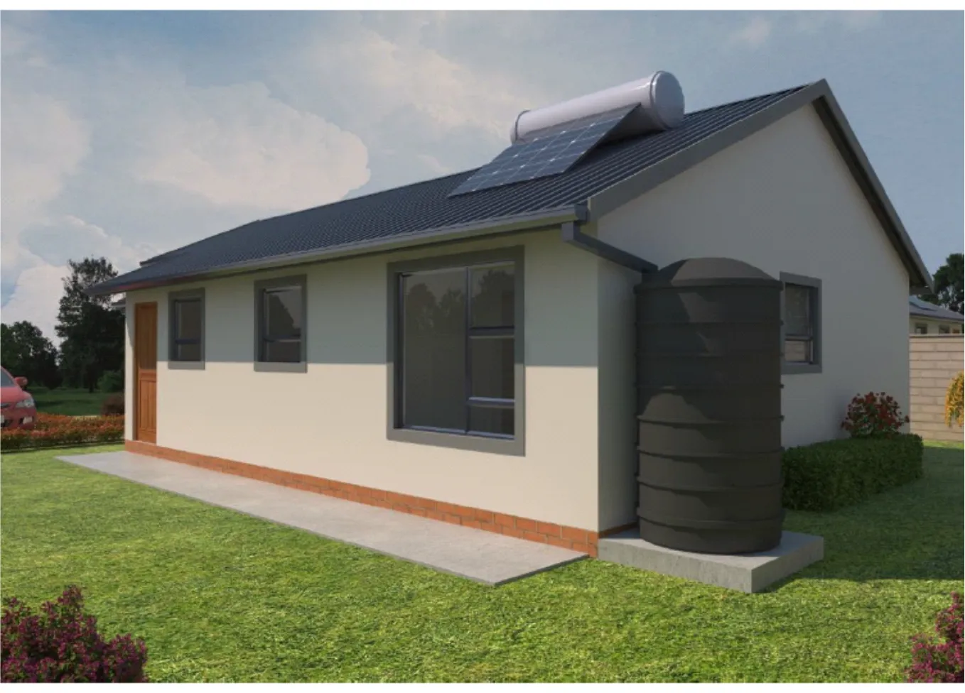 3D views of 2 Bed unit A - 2