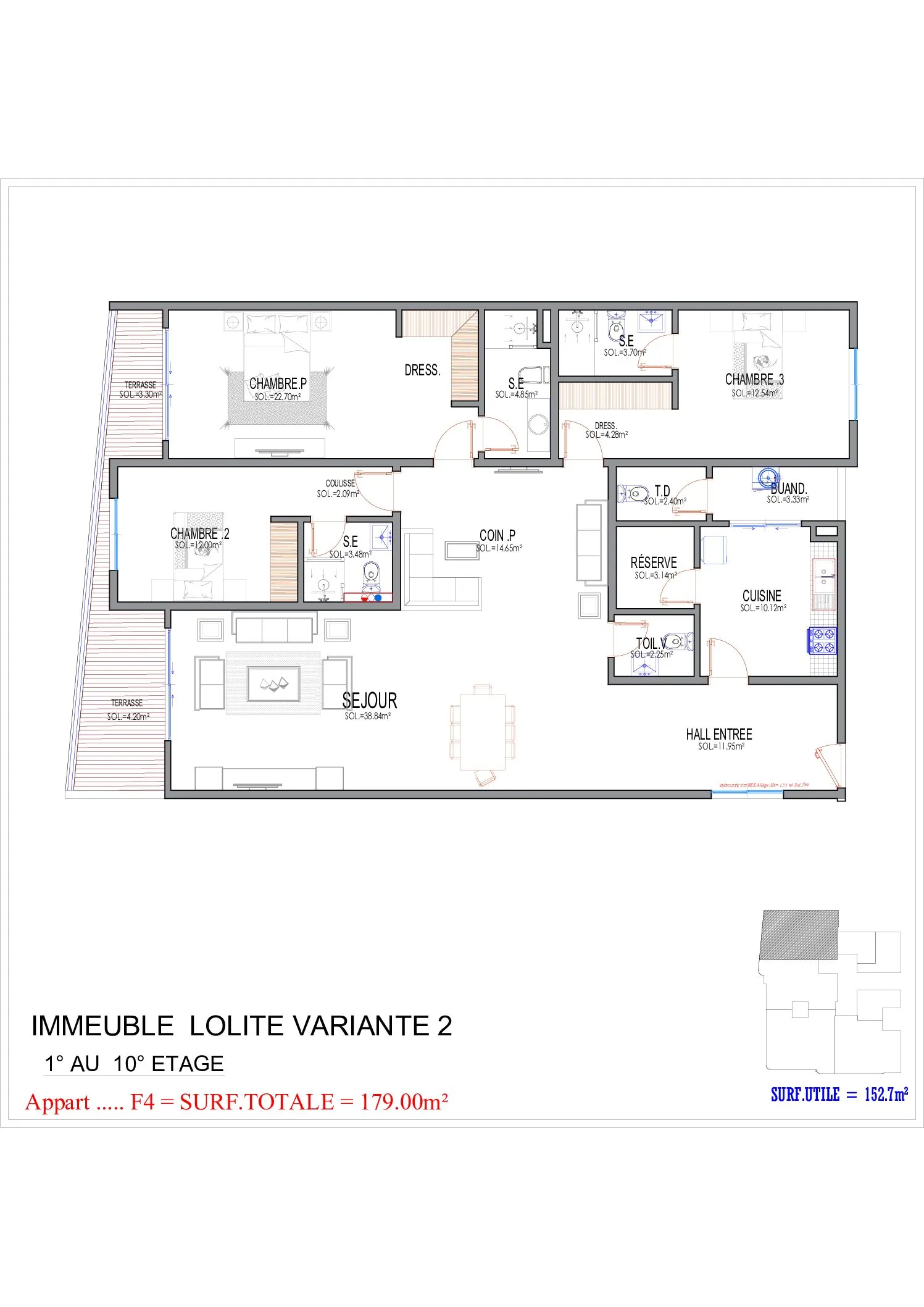 Type F4 179 m²