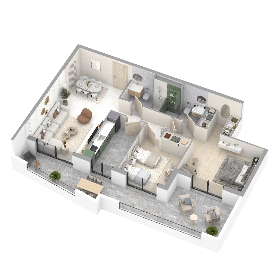 3 Chambre et salon