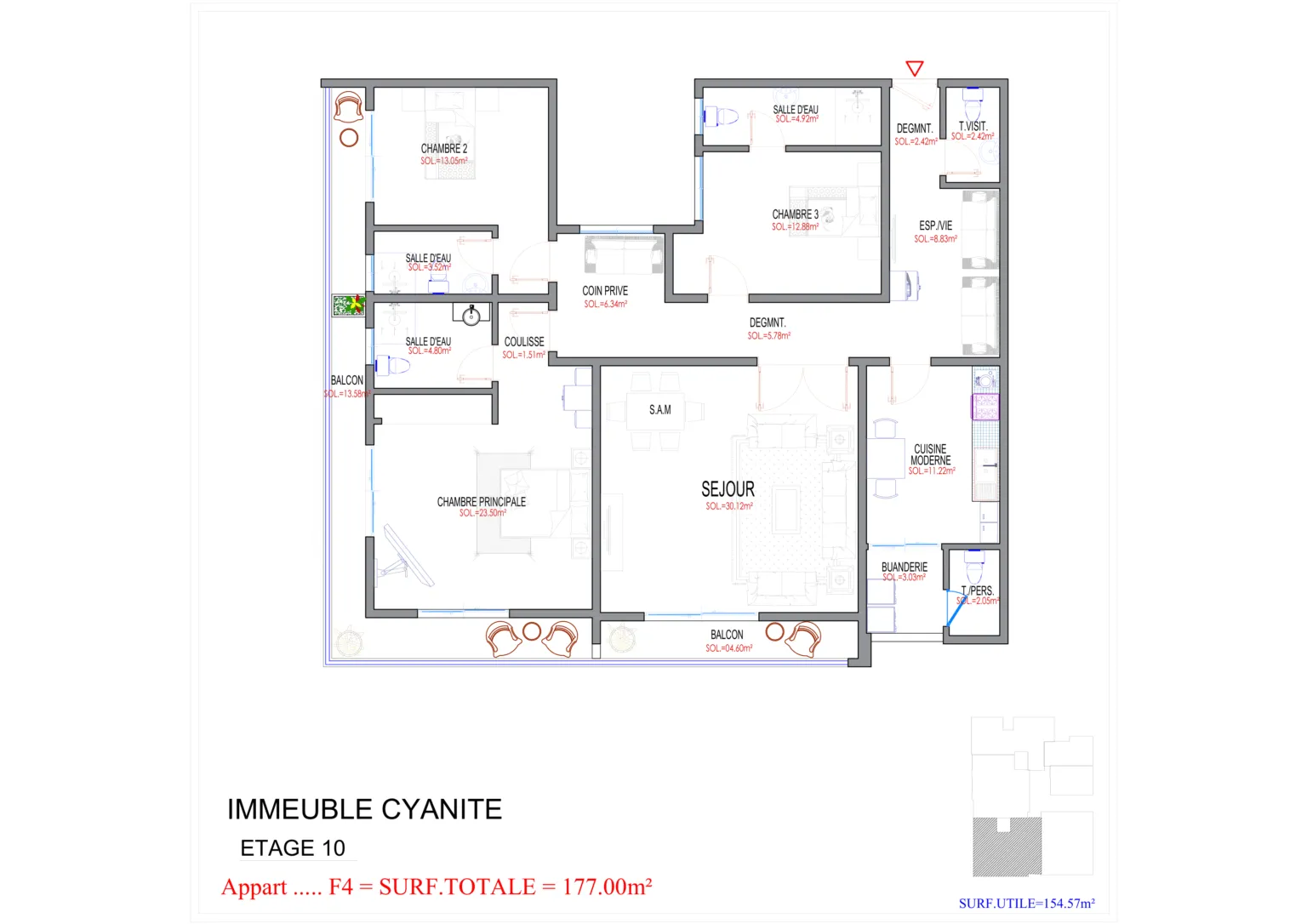 Type F4 177 m²