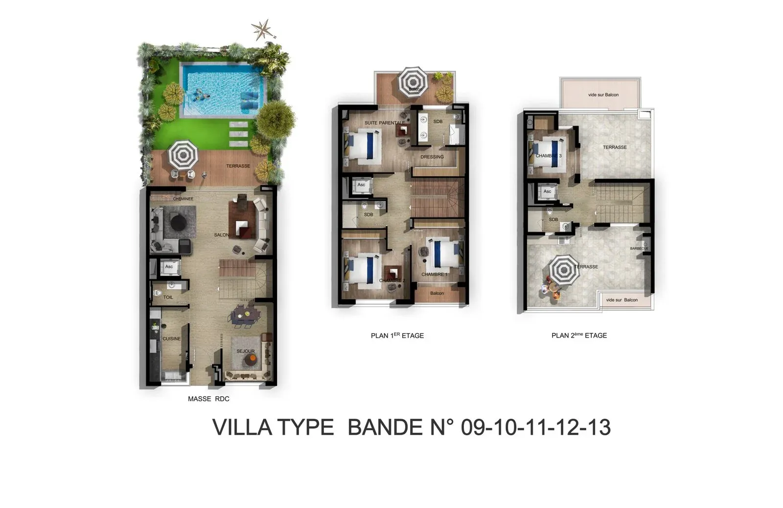 Villa type bande N 09-10-11-12-13