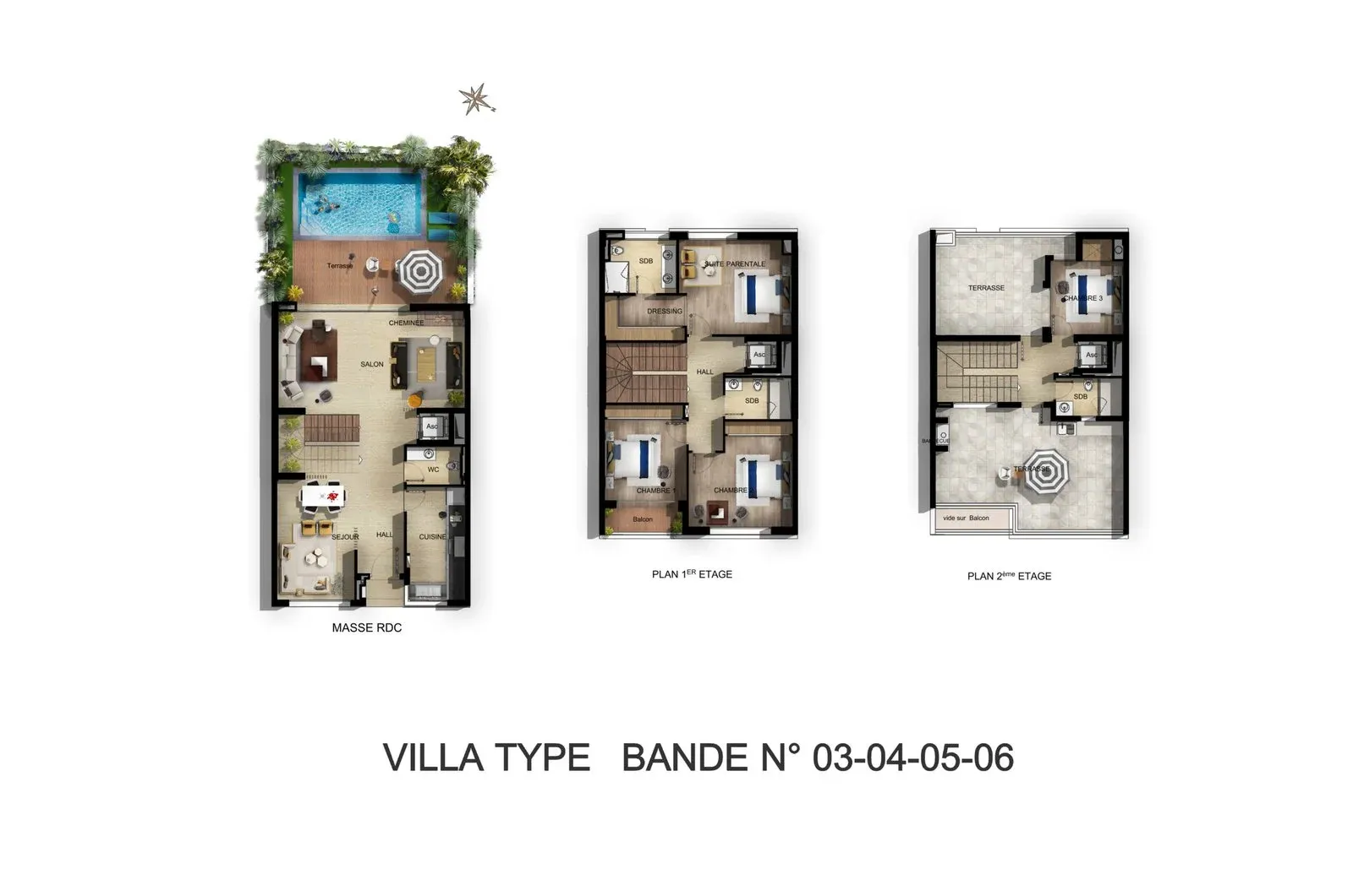 Villa type bande N 03-04-05-06