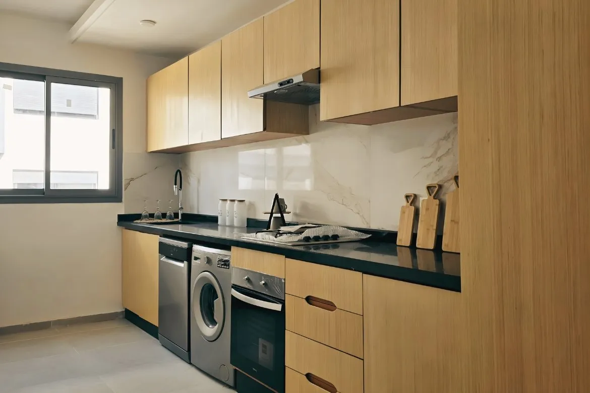 Cuisine-dans-un-appartement-à-Nouaceur