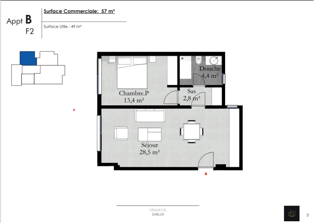 F2 57 m²