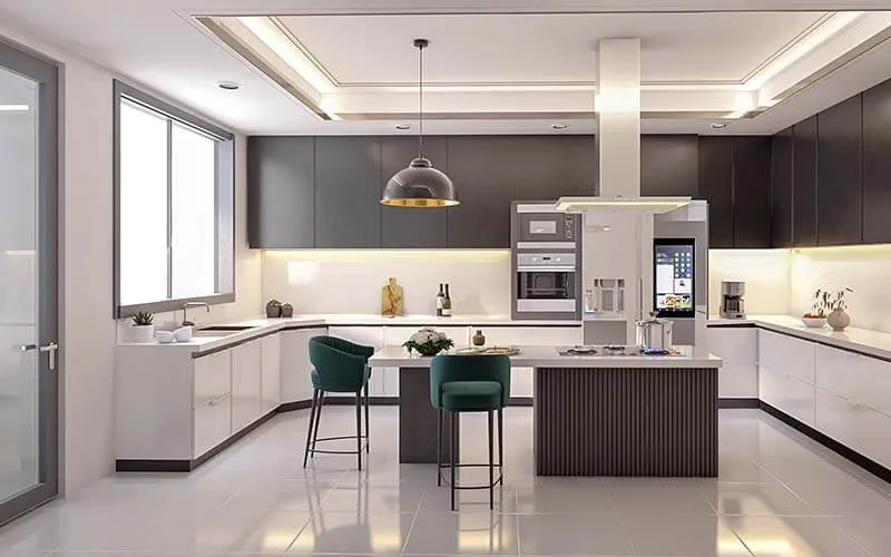 Kitchen area at The Opal luxury real estate in Mombasa