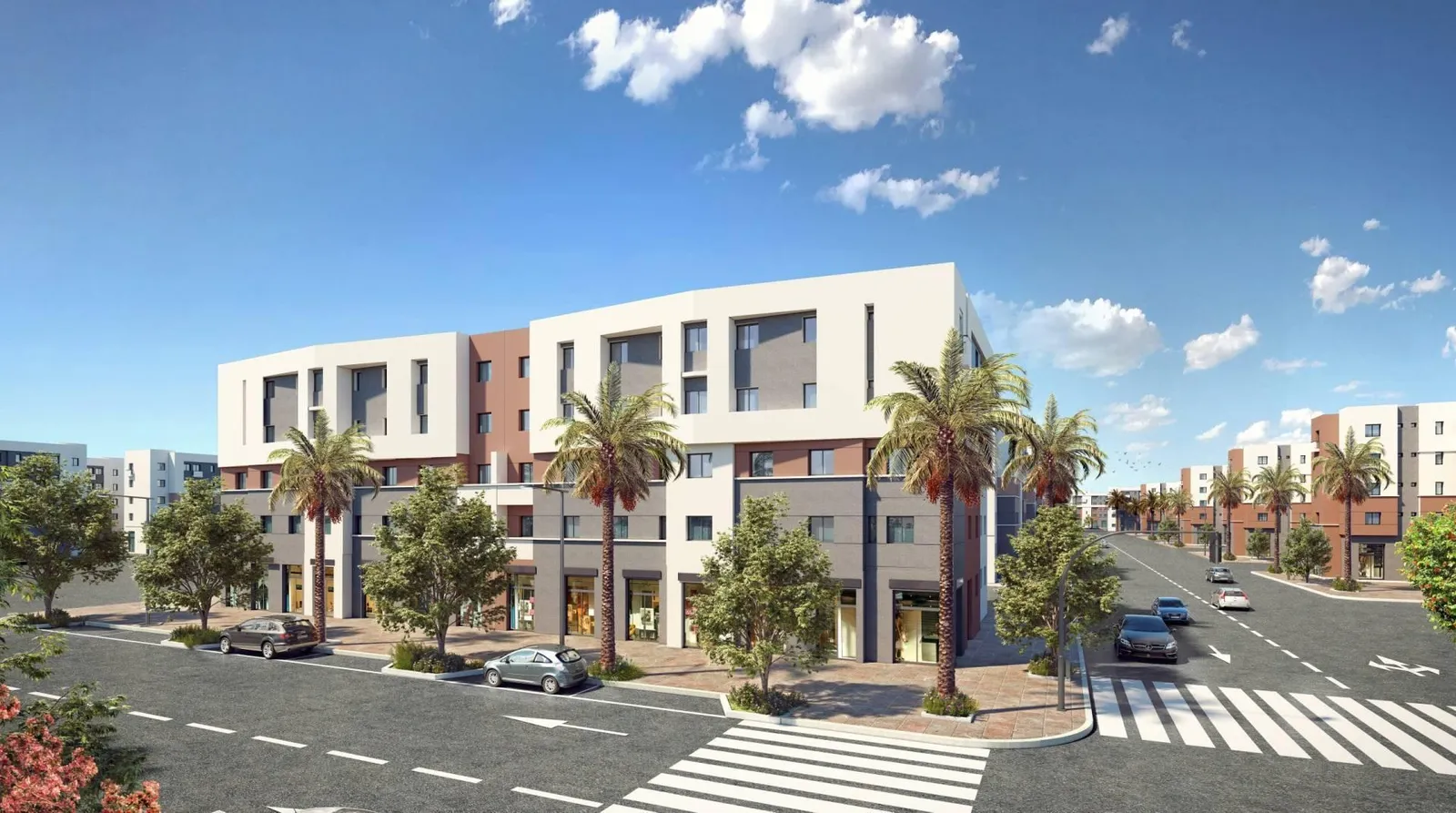 MENZAH FEDALA : Façade immeuble RC+4 à Mohammedia