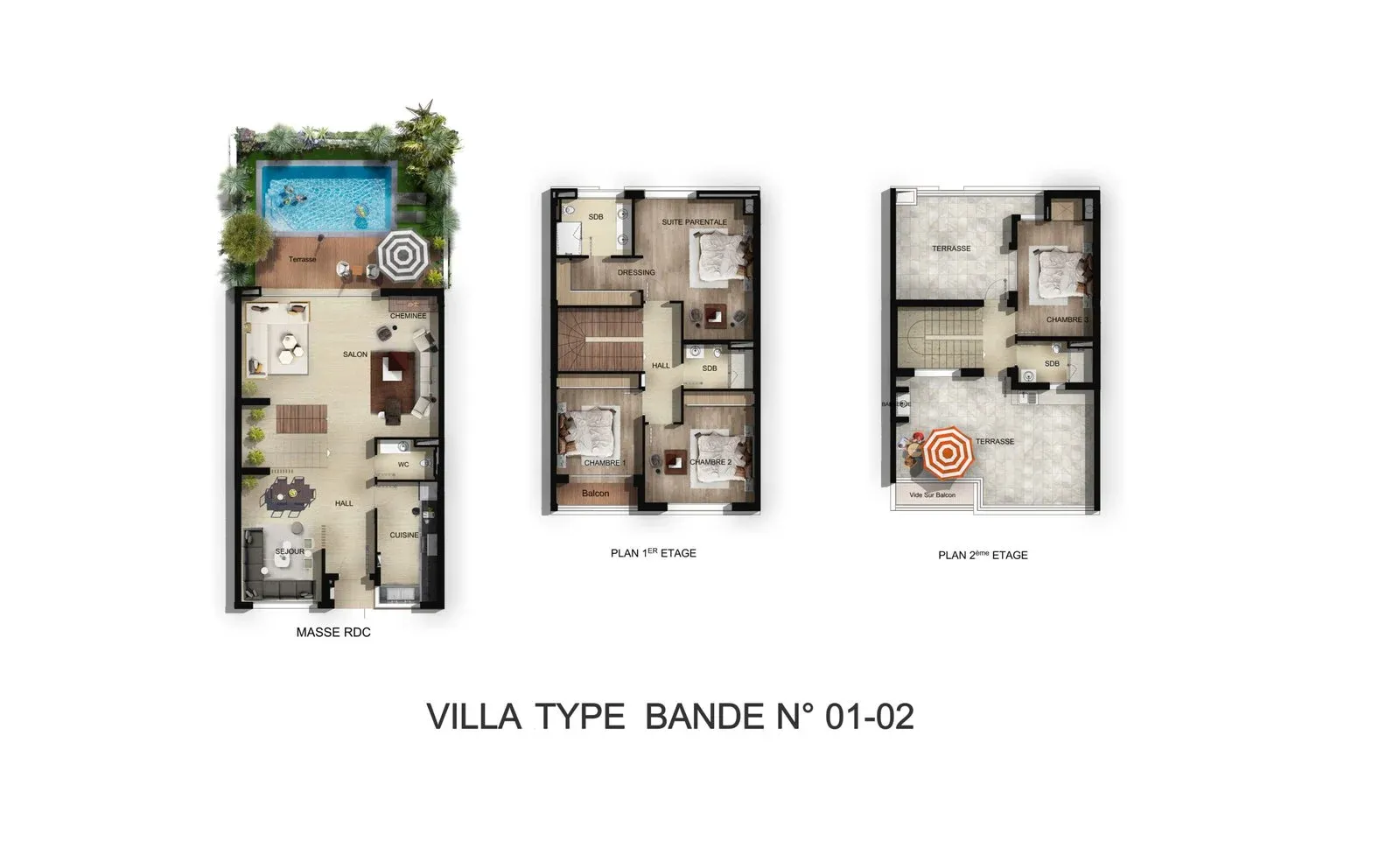 Villa type bande N 01-02
