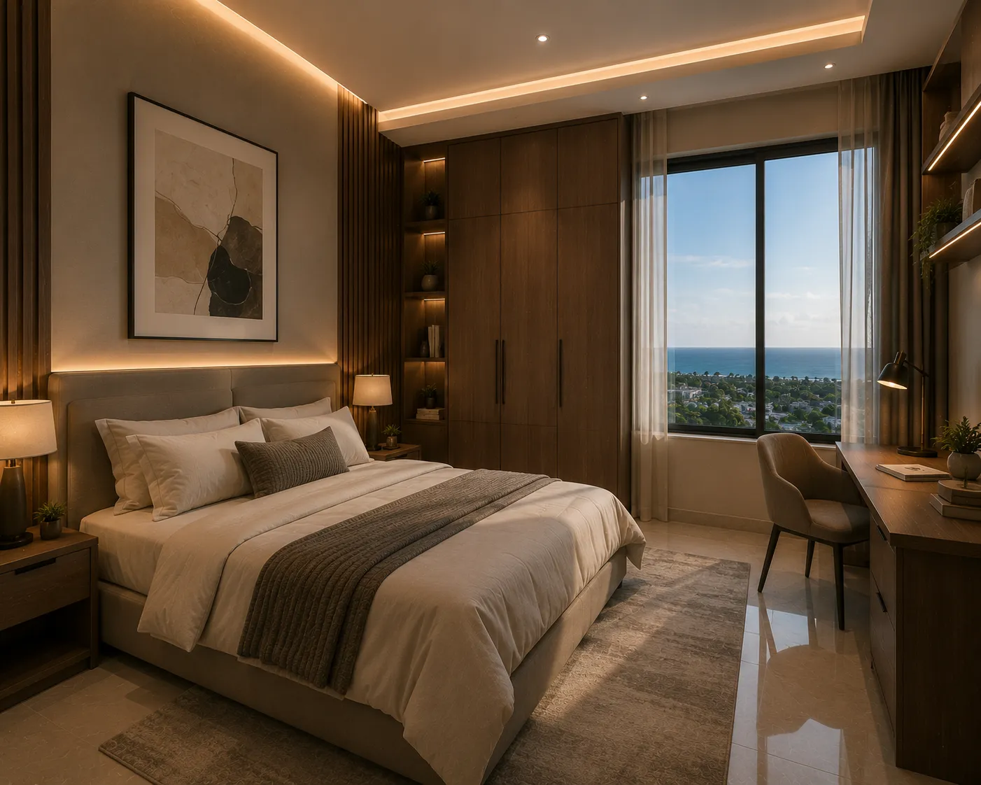 Alternative artistic impression of a bedroom at Grand Sultan Neptune