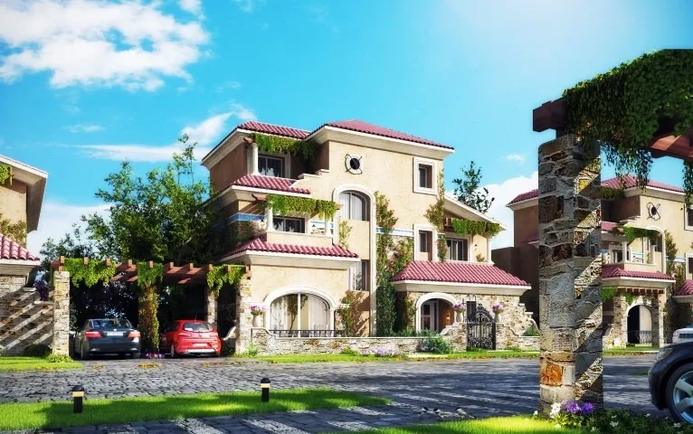 Jewar Twin Villa type four front view