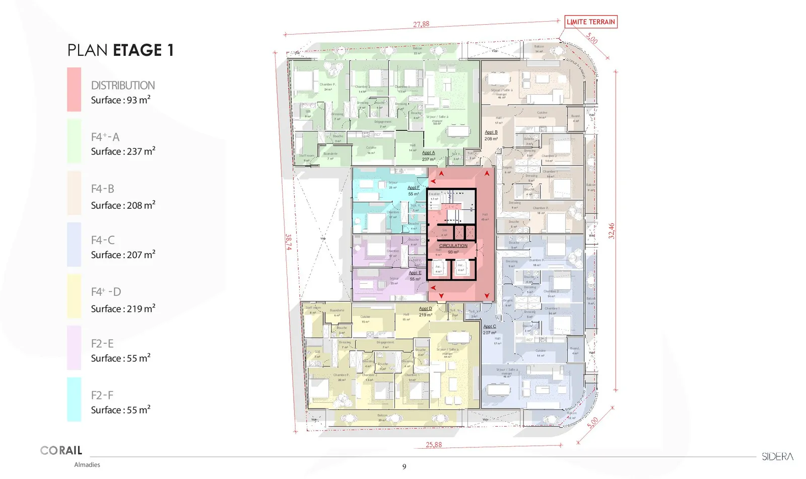 Plan d'ensemble etage 1
