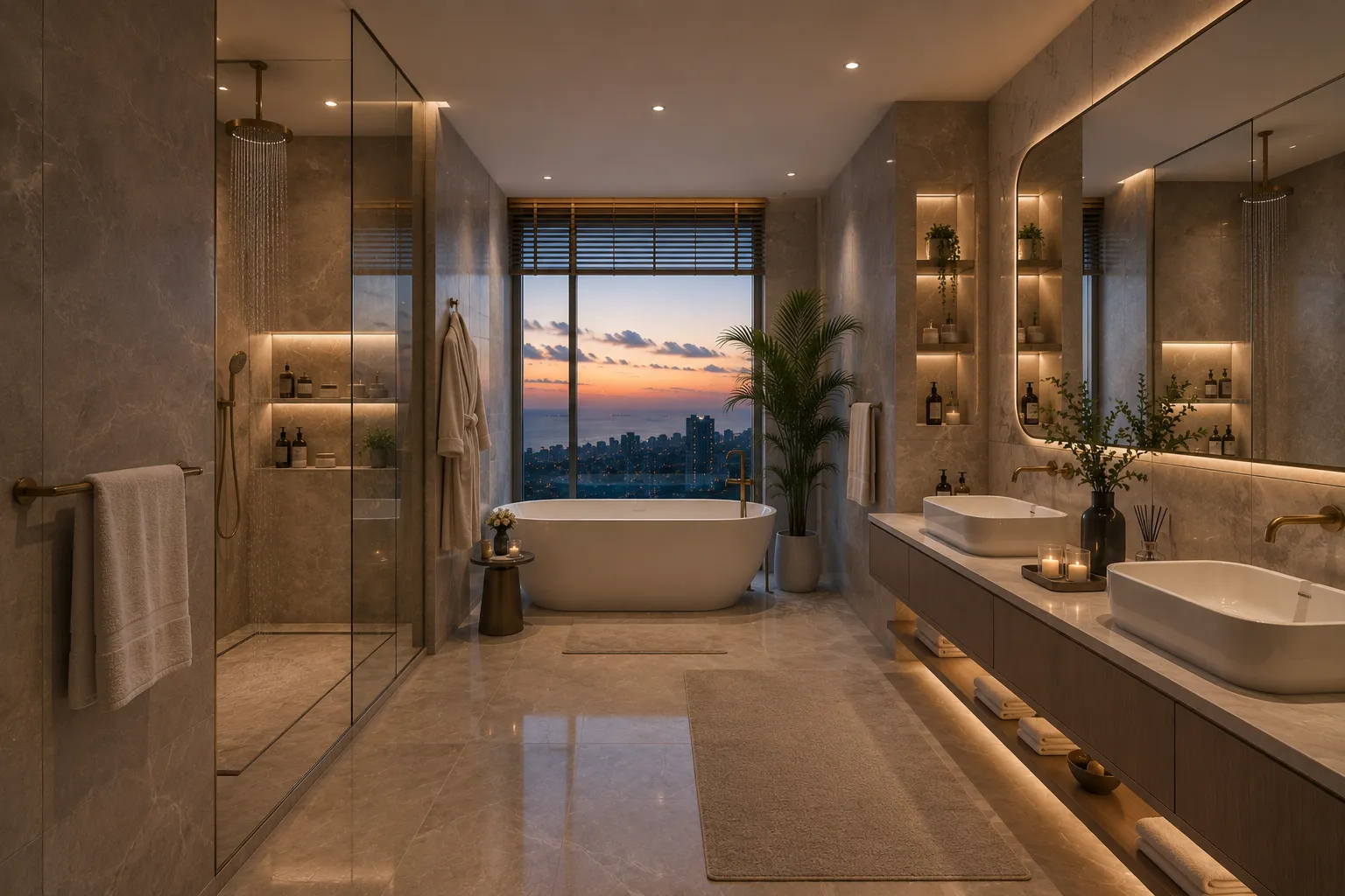 Artistic impression of a bathroom at Grand Sultan Mercury