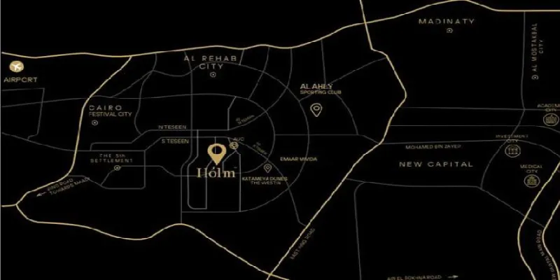Location of Holm Residence New-Cairo